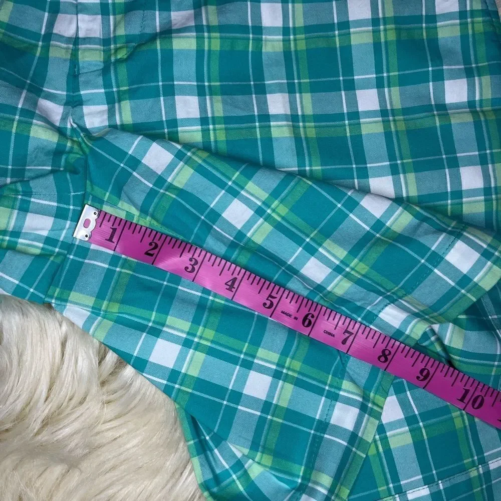 Southern Tide green plaid shorts sz 35